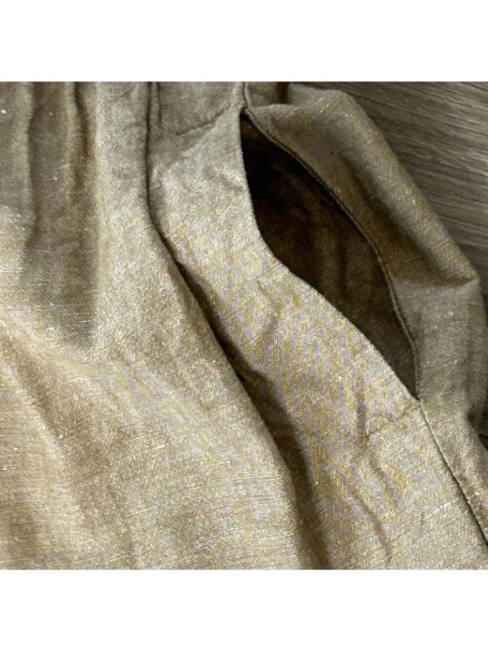 Madewell Dress Womens XXL Mini Beige Linen Blend Alexandra Button Front Pockets - Picture 10 of 12